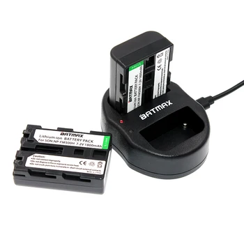 Batmax 3x Baterija NP-FM500H+NPFM500H NP FM500H Dual USB Akumuliatoriaus Kroviklis Sony A57 A65, A77 a350 iš A550 A580 Skaitmeninis Baterija