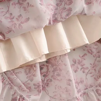 Senovinių Gėlių Spausdinti Varčias Susiėmę Plisuotos Suknelė Moterims 2020 Mados Peteliškę Apykakle Ilgomis Rankovėmis Suknelės Atsitiktinis Vestidos Mujer