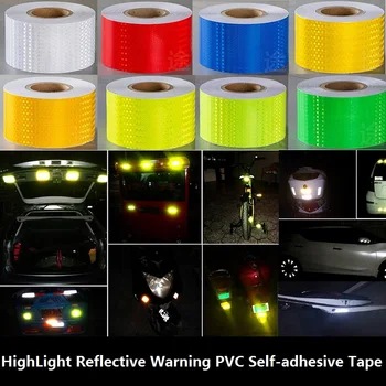 15CM*1M Plotis Super Atspindintis Automobilių Decoratiive PVC Lipdukas Atspindintis lipnios Juostos Kelių Eismo Įspėjamasis Ženklas, Saugos Juosta