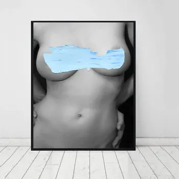 Drobė, Tapyba, plakatas Šiuolaikinės Nuogas Meno Tapybos Spausdinti Unikalių Idėjų Sexy Moters Kūną ant Sienų Dekoras Skandinavijos Šiaurės Anotacija