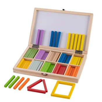 2020Hot Montessori Ugdymo Mediniai Žaislai Vaikams Užimtas Skaičiavimo spalvinga formos stick Įspūdį Matematikos žaislai reschool Žaislas Geometrija