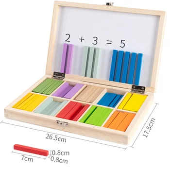 2020Hot Montessori Ugdymo Mediniai Žaislai Vaikams Užimtas Skaičiavimo spalvinga formos stick Įspūdį Matematikos žaislai reschool Žaislas Geometrija