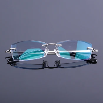 Naujas Žmogus Frameless Deimantiniai Pjovimo Skaitymo Akiniai Vyrų Recepto Akiniai Vyrų Optinis Trumparegystė Kompiuterio Akinių Presbyopia