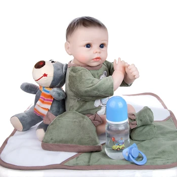 KEIUMI Naujo Dizaino Reborn Baby Doll 48 cm Silikono Minkšta Šluoste, Kūno Realus Naujagimis Berniukas Lėlės Žaislas Beld Galvos Bamblys Gimtadienio Dovana
