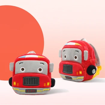 2-4 Metų Animacinių filmų 3D Automobilio Formos Pliušinis Kuprinės Vaikams, Kūdikių Žaislai, Vaikų Darželio Mergaitė Berniukas Pečių Maišą