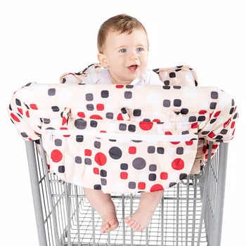 Red dot/Pink Dot 2in1 Kūdikių highchair danga/baby pirkinių krepšelį dangtis