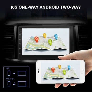 7 colių Android 9.0 Dvigubo DIN Quad Core 16G GPS Automobilio 