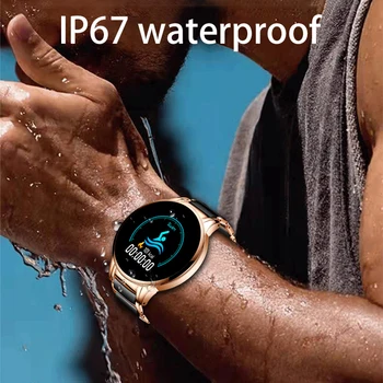 LIGE 2020 Naujas Smart Watch Vyrų Širdies ritmo Monitorius Kraujo Spaudimas Fitness tracker Keramikos dirželis atsparus vandeniui Sporto Moterims Smart Žiūrėti