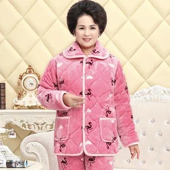 Storas Žiemos Moterys Pajama Komplektai Šiltas Moterų Pižamos Nustato Gyvūnų Sleepwear Pijama Mujer Naktiniai Drabužiai Mergaitėms Namų Drabužiai