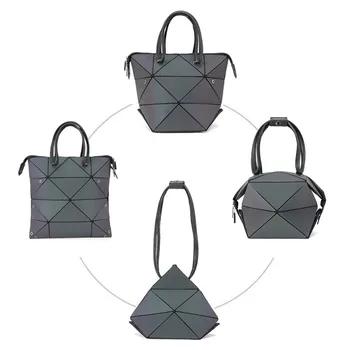 Prabanga Švytinčios Moterų maišas Geometrinis Deformacijos Nešti Maišą Dizainerio Rankinės Pečių Krepšiai moterims 