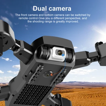 S60 4K 1080P Vaizdo Gimbal Full HD Dual Camera Profesinės RC Drone FPV 2.4 G WIFI Quadcopter Viena Pagrindinių Grįžti Sulankstomas