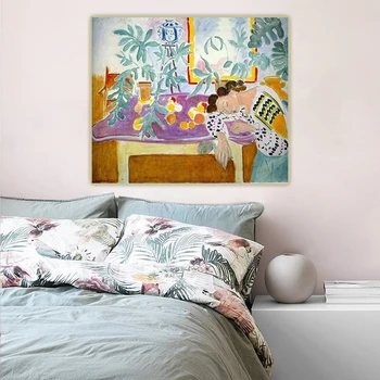 Citon Henri Matisse《natiurmortas su kabina》Drobė Meno Aliejaus Tapybos Kūrinys Plakato Nuotrauką Sienų Dekoras Fone Namų Apdaila