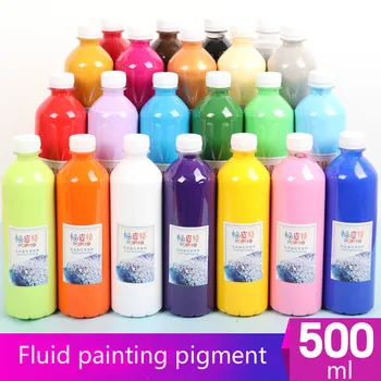 Skystis tapybos pigmento butelis 500ml / skystis akrilo skystis, dažymo medžiagos 