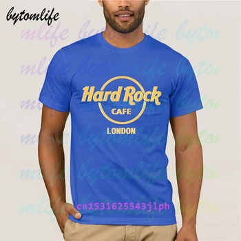 Hard Rock Cafe Marškinėlius Londono Vasaros Spausdinti Black Marškinėliai Drabužių Populiarus Marškinėliai Medvilnės Tees Nuostabi Trumpas Rankovės Unikali Vyrų Viršūnės