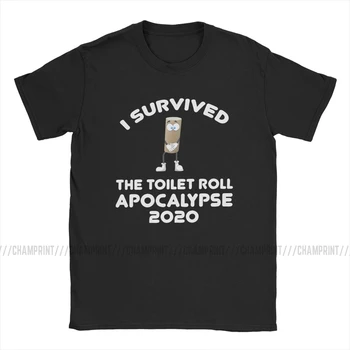 Tualetinio Popieriaus Trūkumas, T-Marškinėliai Vyrams Panikos 2020 TP Roll Krizės Maitintojo Socialinis Atskyrimas Medvilnės Tees trumpomis Rankovėmis T Shirts