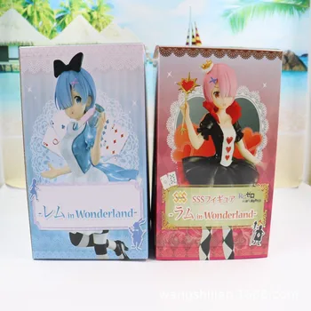 Anime Re: Gyvenimas kitame Pasaulyje Nuo Nulio Ram Rem Cosplay Alisa Stebuklų, Ver. PVC Pav Modelis Žaislas Kolekcines 21cm