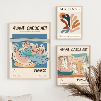 Picasso Matisse Koralų Saulės Linija Mergina Šiaurės Plakatai Ir Spausdina Abstraktaus Meno Paveikslai Tapyba Sienos Nuotraukas Gyvenimo Kambario Dekoro