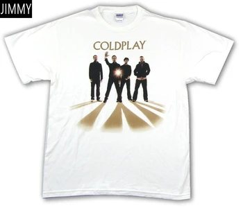 Coldplay Šešėliai Juosta Ips Vaizdo Balti Marškinėliai Naujas