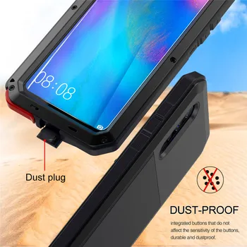 Sunkiųjų Apsaugos Doom Metalo šarvai Aliuminio telefoną Atveju Huawei Mate 20 Pro 30 Pro Dulkėms atsparus smūgiams gaubtas Su Stiklo