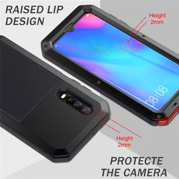 Sunkiųjų Apsaugos Doom Metalo šarvai Aliuminio telefoną Atveju Huawei Mate 20 Pro 30 Pro Dulkėms atsparus smūgiams gaubtas Su Stiklo