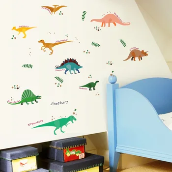 Įvairių Dinozaurų Sienų Lipdukai Darželyje Namų Puošybai Animacinių Filmų Gyvūnų Freskos Meno 