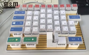 DK6 Mini NKRO Klaviatūra Karšto Swapable Magnetinio Makro Klavišą Programuojami RGB Apšvietimas Mechaninė Klaviatūra Cherry MX Kaih LANGELĮ Perjungti