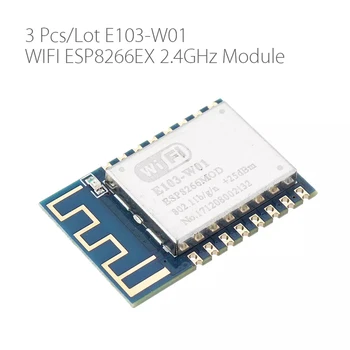 3pcs/daug E103-W01 WIFI ESP8266EX 2.4 GHz 100mW MIKROSCHEMOS, Antenos Di UHF Belaidis siųstuvas-imtuvas ESP8266 Siųstuvas ir Imtuvas RF