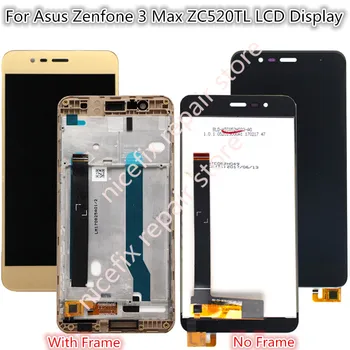 Už Asus Zenfone 3 Max ZC520TL LCD Ekranas Jutiklinis Ekranas skaitmeninis keitiklis Asamblėjos Pakeitimo 5.2