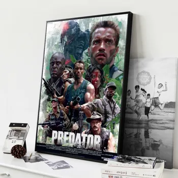 Plakatas Ir Spausdina Arnoldas Schwarzeneggeris Predator Monstras Siaubo Filmų Menas Drobė Sienos Nuotraukas Namų Dekoro quadro cuadros