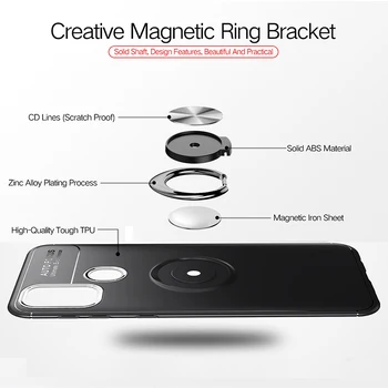Samsung Galaxy A70S A50S A51 A71 A91 Atveju TPU Su piršto žiedu Magnetizmo Savininkas Telefono Galinį Dangtelį Coque