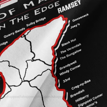 Custom Kalnų Kurso Map Isle Of Man Tt T-Shirt Vyrai 6XL Trumpas Rankovėmis Visą Medvilnės Apvalios Kaklo Tees