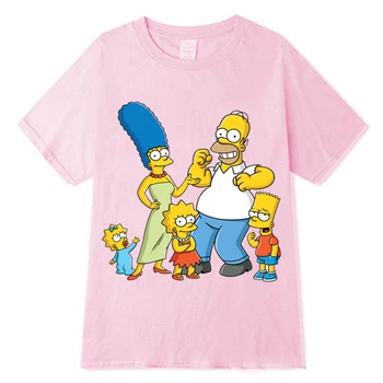 Simpsonų šeimos juokinga Hip-Hop Modalinis 2020 nauja, t-shirt