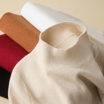 BARESKIY kašmyro megztinis moteriška apvalios kaklo trumpas pusė rankovės vientisos spalvos atsitiktinis megztinis megztas elastinga trumparankoviai marškinėliai