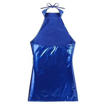 Moterų Karšto Femme Wetlook Mini Suknelė Seksualus Pole Dance Clubwear Odos Liesas Vakare Šalis Suknelės Bodycon Mini Dress Kostiumai