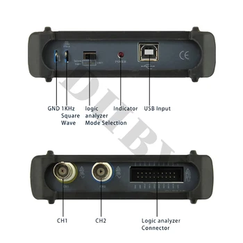 ISDS205C Versijos MDSO-LA PC USB Analog Virtualus Oscilloscope 16 Kanalų Loginis Analizatorius Pralaidumo 20M Grandinių Analizė FS