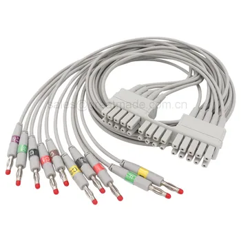 Suderinama MORTARA ELI 150C 230 250C 280 350 EKG kabelis IEC 10-Švino leadwires 28pin lizdas->Bananų 4.0