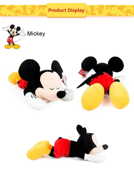 Disney 30/46/80cm Pliušiniai Žaislai Mickey Mouse Minnie Gulėti laikysena Įdaryti Lėlės PP Medvilnės Karšto Žaislai, Gimtadienio, Kalėdų Dovana Vaikas