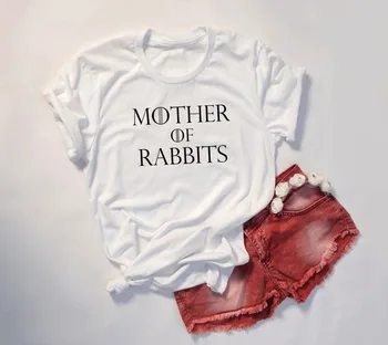 Motina Triušių T-Shirt Katytė Mama grafinis moterų mados grunge tumblr atsitiktinis medvilnės 90s jaunų stiliaus estetinių goth tee viršūnės