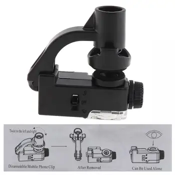 Nešiojamų Daugiafunkcinis 90X Mobilųjį Telefoną Tvirtinimo Mikroskopas su LED Šviesos ir UV Padirbtų Detektoriaus Senovinių Vertiname