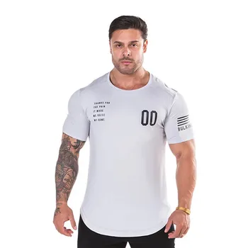 T shirt mens 2019 naujas vasaros atsitiktinis medvilnės logotipą, balta mados dydis didelis sporto drabužių kultūrizmo spausdinti blusa masculina fitneso