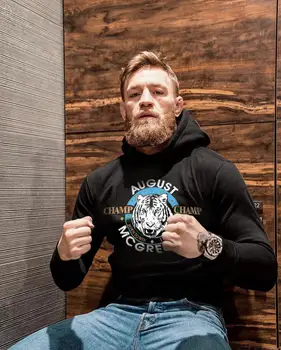 MMA Conor McGregor kovoti hoodie striukė juoda fitneso tigras White Tiger Muay Thai kovoti su mokymo MIŠRIŲ kovos menų užtrauktukas nemokamai