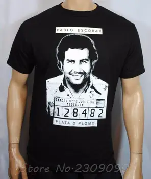 Karalius Kokso Pablo Escobar Narcos vyriški Marškinėliai Hip-Hop Camisetas Tee Marškinėliai JOAQUIN GUZMAN EL CHAPO Piktžolių Plius Dydis