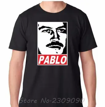Karalius Kokso Pablo Escobar Narcos vyriški Marškinėliai Hip-Hop Camisetas Tee Marškinėliai JOAQUIN GUZMAN EL CHAPO Piktžolių Plius Dydis