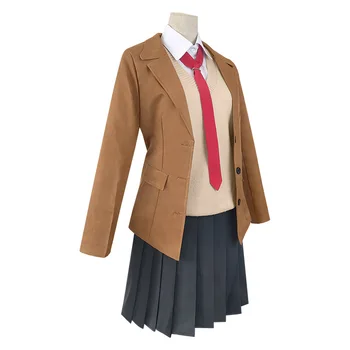 Seishun Buta Yarou Serijos Cosplay kostiumai, Sakurajima Mai vienodas Kailis / Sijonas / marškinėliai / džemperis / Perukas Anime kostiumais, moterys