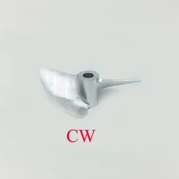 1PC 4mm Kaištiniai 2 menčių Sraigtas CNC Aliuminio Lydinio Irklas CW CCW Rekvizitai Dia 30mm-45mm už Brushless Greitaeigį Lenktynių Valtis Modelis