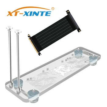 XT-XINTE Laikiklis PCI - E 3.0 16X vaizdo plokštė vertikalus laikiklis/bazė su RGB LED Šviesos 