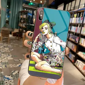 Jolyne Cujoh JOJO Akmens Vandenyno Telefono dėklas, Padengti Grūdinto Stiklo iPhone 11 Pro XR XS MAX 8 X 7 6S 6 Plus SE 2020 atveju