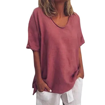 Marškinėliai moterims Atsitiktinis Vasaros Kietas O-Kaklo trumpomis Rankovėmis Plius Dydis 5 XL karšto Top Marškinėliai camisetas aukštos kokybės marškinėlius
