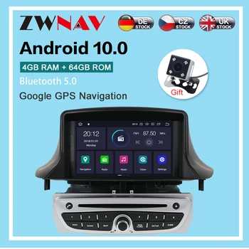 Android 10.0 DVD Grotuvo Renault Megane 3 Renault Fluence 2009 2010 -stereo headunit GPS navigacija radijo magnetofonas.