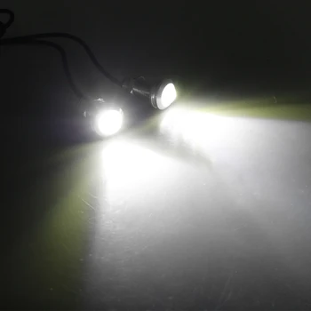 YCCPAUTO 18MM Eagle Eye LED Dieniniai Žibintai DRL Automobilio COB Rūko Lemputės Auto Grįžtamieji Parkavimo Žibintas atsparus Vandeniui 12V 10vnt